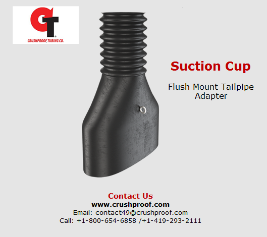 Suction cup flush mount tailpipe adapter